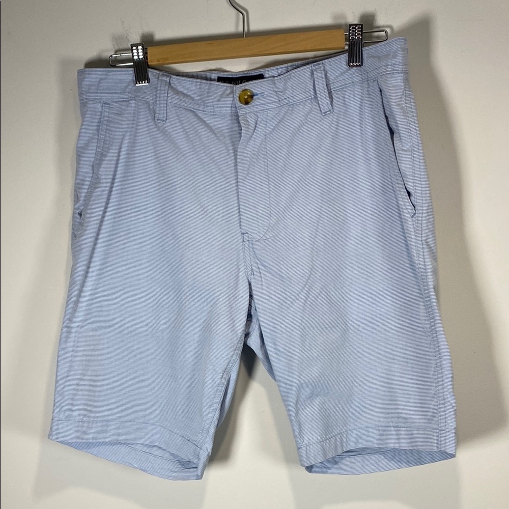 U.S. Polo Assn. Blue and White Stripes Flat Front Shorts